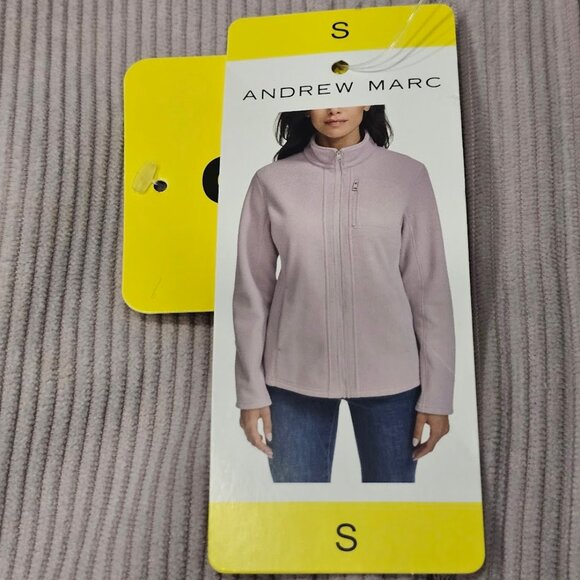Andrew Marc Ribbed Full Zip Jacket Small Lavender - Picture 10 of 10